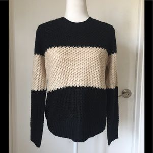 Modern Vintage Color Block Knit Sweater